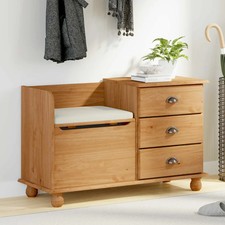 Banc de rangement pour l'entrée avec tiroir avec stockage ASKIM sièges vidaXL vi