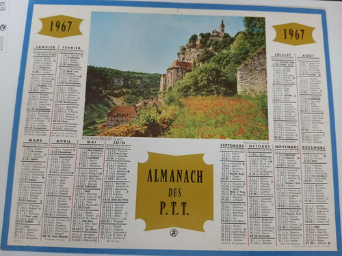 Calendrier almanachs poste - calendrier,