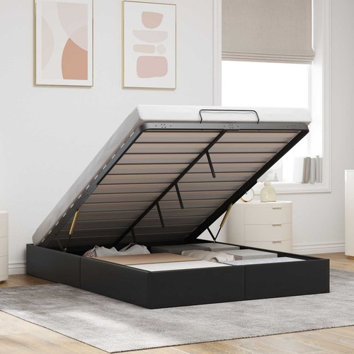 Cadre lit ottoman noir - cadre,