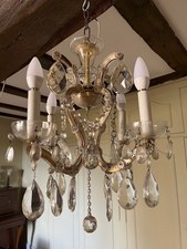 Lustre verre de venise et sa paire d'appliques