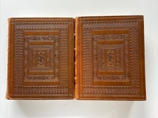 "LA BIBLE" illustrée Club du Livre Marseille / 2 volumes plein cuir
