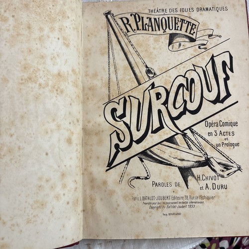 Surcouf planquette opéra - planquette,