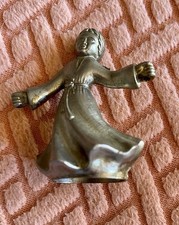 figurine Ange communiant métal argenté sur la robe inscription vpc