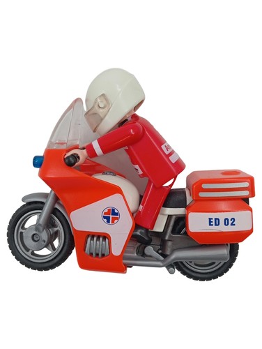 Playmobil moto urgence - moto, d'urgence