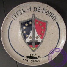 Assiette avec écu CFFSA Force