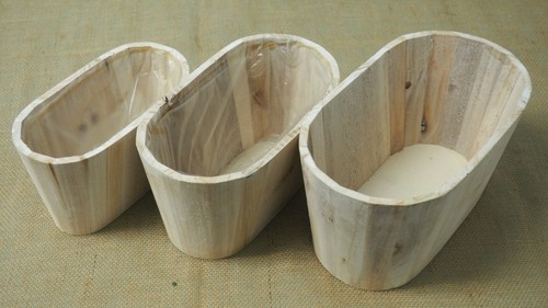 Natural wooden basket barrel - wooden,