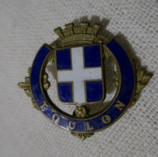 Ancien INSIGNE BLASON émaillé -Ville de "TOULON" Var .Début XX ème.