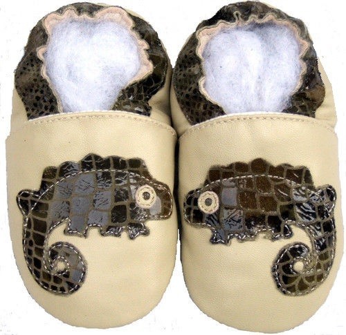 Chaussons cuir souple - cuir,