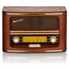 Radio Vintage Portable FM/MW Haut-parleur, Alimentation Secteur ou par Piles  Ro
