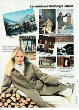  Publicité Advertising 0322 1981    Les manteaux Weinberg à Gstadt station ski 