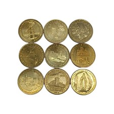 Lot De 9 Jetons Touristiques