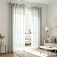 Rideaux voilage gris - rideaux,