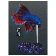 Mini figurine rouge et bleue « Combattant les poissons ~ Betta ~ »