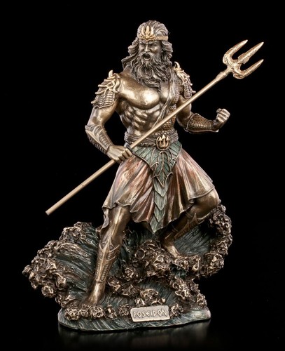 Poséidon figure avec trident - figure,