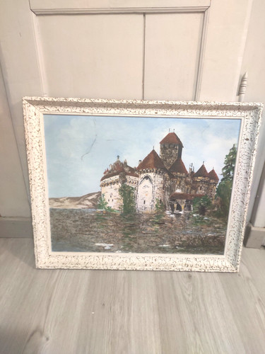 Ancien tableau huile sur - ancien, bois