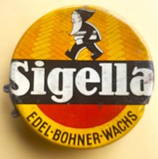 Boite  métallique. cire à