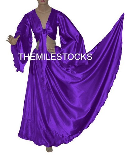 Tms violet satin jupe haut - satin,