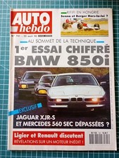 AO189 revue Auto Hebdo 1990 N°741 BMX 850i Jaguar XJR-S Mercedes 560 SEC