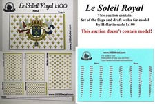 Heller Le Soleil Royal 1:100 - jeu de drapeaux et balances Draft pour modèle
