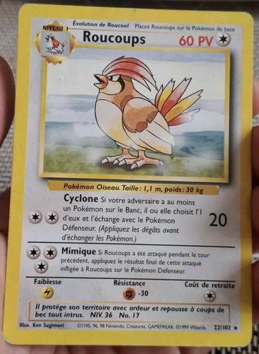 Carte pokémon roucoups - carte,