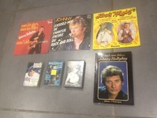 lot Johnny Hallyday vinyles EP K7  promo livre