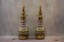 Paire lampes pétroles - lampes, à