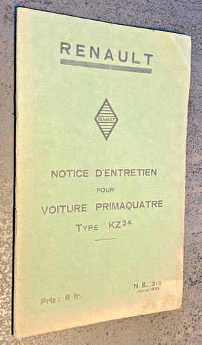 Notice entretien renault - notice, d'entretien