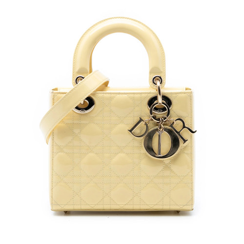 Dior small cuir verni - cuir, cannage