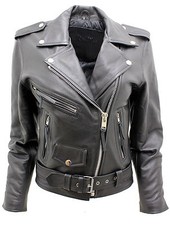 Veste moto cuir - en,