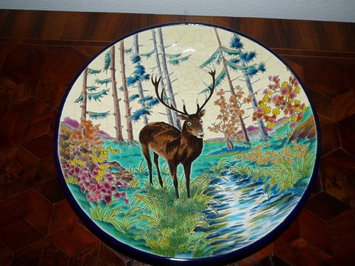 Superbe très rare plat avec - très,