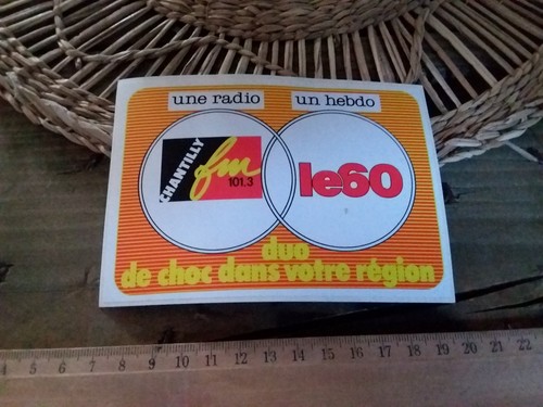 Ancien autocollant radio - ancien, fm