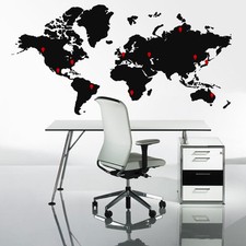 XL Monde Carte Autocollant