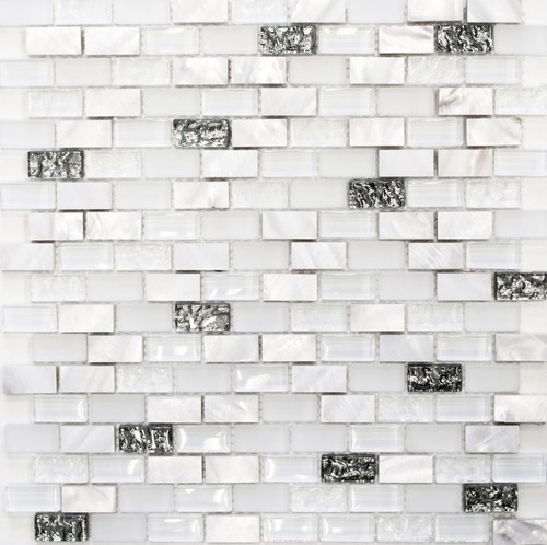 Mosaïque verre blanche - en,