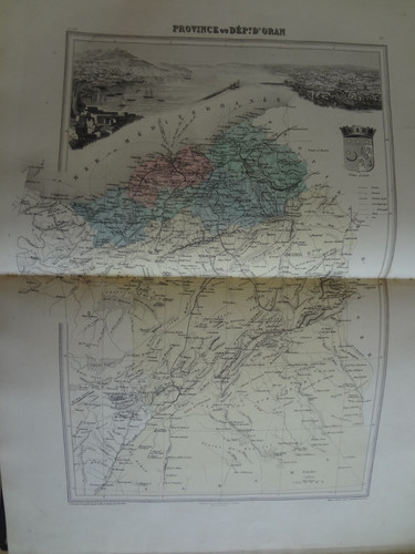 Grande ancienne carte - ancienne, (1901)