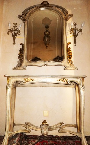 Miroir table console - table,