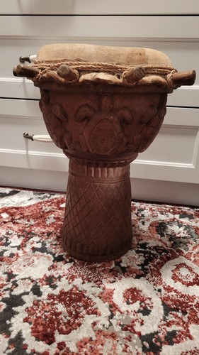 Hand carved wooden djembe drum - djembe,
