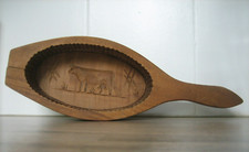 Ancien Moule à beurre en bois sculpté Vache Déco..