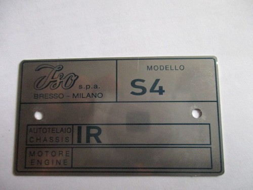 Plaque identification iso - plaque, d'identification