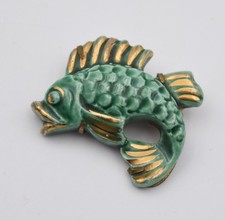 Broche vintage en céramique