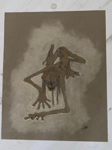 Pastel représentant gollum - représentant, "gollum"