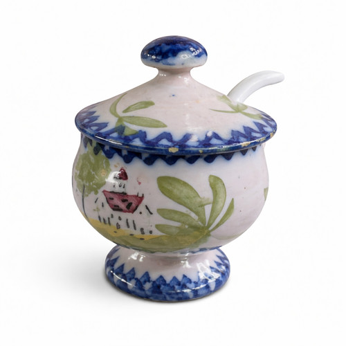 Petit pot couvert faïence - petit,