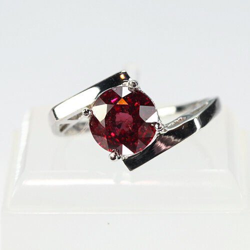 Bague métal avec grenat - métal,