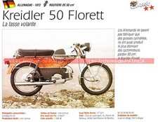 KREIDLER 50 Florett 1972 / Cyclo Fiche Moto 000206
