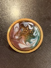Rare Ancien Bijoux Joli Broche Emaux Émaillé De Limoges ? French Antique