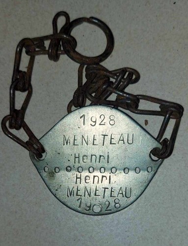 Plaque identité soldat