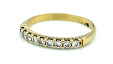 MAGNIFIQUE BAGUE OR 18 CARATS - Alliance diamants 0,36 carat - 1,36 g