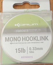 Nylon bas de ligne Korum smokeshield Mono Hooklink 50m 15LB 33/100