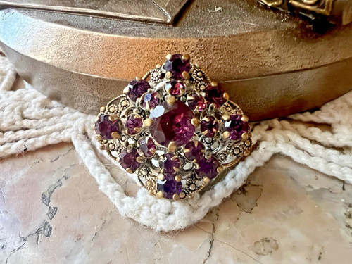 Broche ancienne tchèque art - broche,