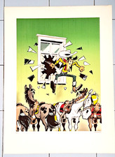 MORRIS :LUCKY LUKE, SERIGRAPHIE,LE GRAND SAUT, TT FINGERS, ED. DARGAUD 1983
