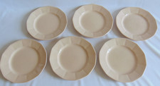 6 ASSIETTES A DESSERT FAIENCE DIGOIN SARREGUEMINES ROSE POUDRE